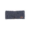 Háčkovaná čelenka s křížením lily Denim tweed