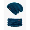 Set merino háčkovaná čepice Petrol L