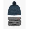 Set merino háčkovaný kulich Meer a nákrčník medium grey L