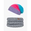 Set háčkovaná čepice Rita a nákrčník light