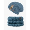 Dětský set háčkovaná čepice B nature lagune (1)