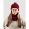 Merino háčkovaný nákrčník bordo (Velikost Univerzální)