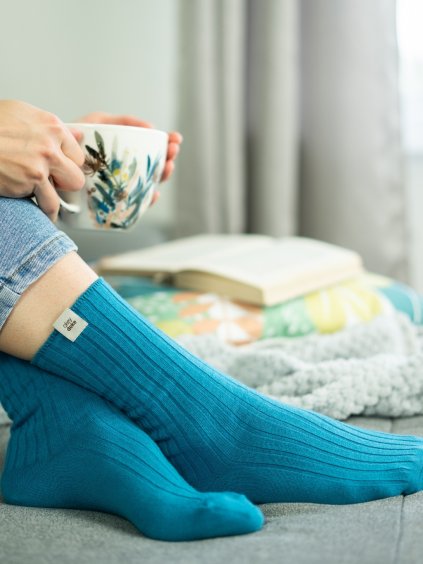 Ponožky Doke comfort blue (Velikost 36-38)