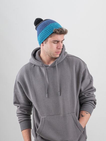 Merino háčkovaný kulich Harry L (Velikost Pro dospělé (velikost L na obvod hlavy 60 cm))