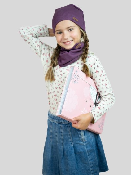 1642 detsky set organic rib violet pro deti do 11 let
