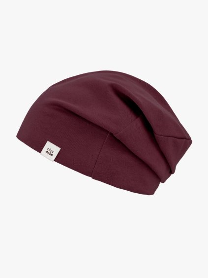 Dětská čepice organic maroon (Velikost Pro děti (1-8 let))