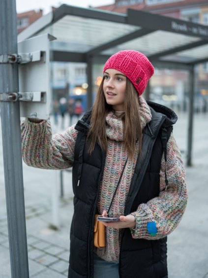 Merino pletená čepice roy coral (Velikost Pro dospělé (vhodné i pro děti od 12 let))