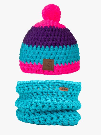 Dětský set háčkovaný kulich Jess