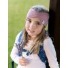 Dětská čelenka organic s křížením Dawn pink (Velikost Pro děti (1-11 let))