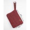 2113 6 hackovana taska na ruku jersey bordo