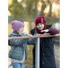 2512 4 detska hackovana cepice b nature bordo