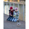 2512 6 detska hackovana cepice b nature bordo
