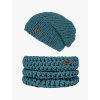 Set merino pletená čepice Aqua