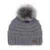 Merino pletený kulich lois medium grey (Velikost Univerzální)