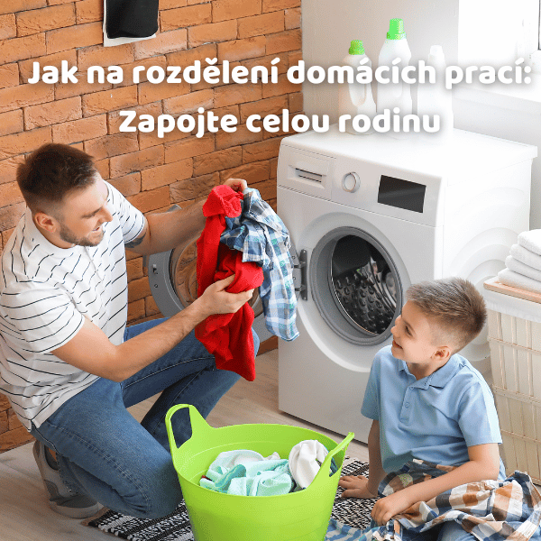 Rozdělení domácích prací mezi všemi členy rodiny