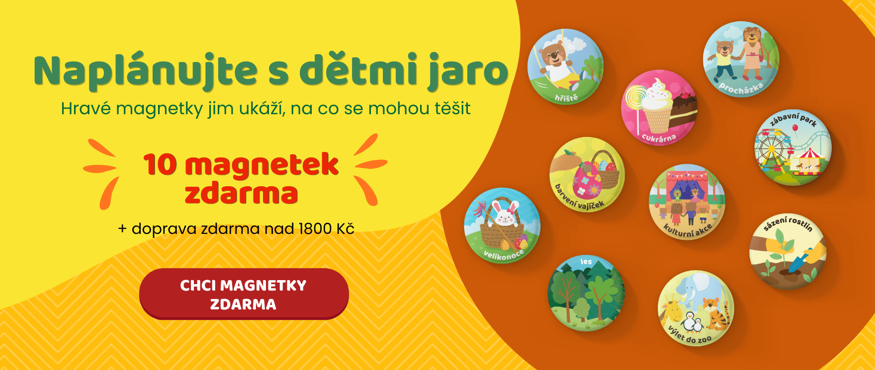 akce jarní magnetky pro děti zdarma