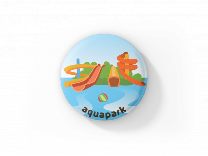 Aquapark - magnetka-butonek