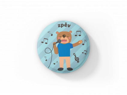 Zpěv - magnetka-butonek