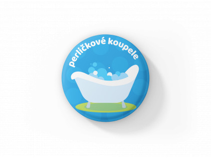 Perličkové koupele 44mm - magnetka-butonek