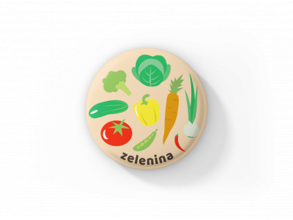 Zelenina - magnetka-butonek