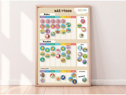 planovaci kalendar pro dve deti sourozence