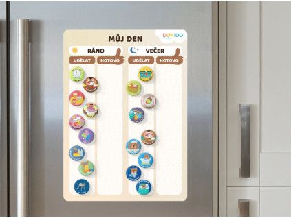 tabulka denní režim magnetky pro děti