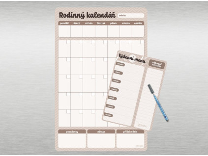 rodinny kalendar a tydenni menu