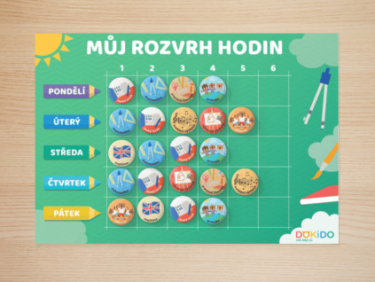 tabulka rozvrh hodin do školy