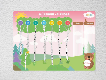tydenni kalendar holky tabulka pro deti samo magneticka