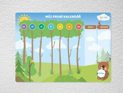 tydenni kalendar kluci tabulka pro deti samo magneticka