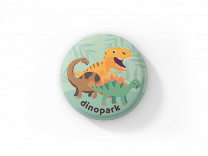 Dinopark - magnetka-butonek