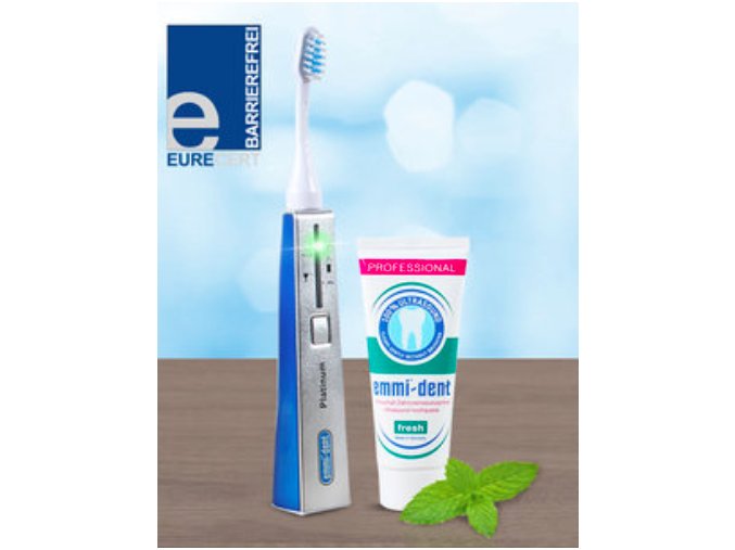 Ultrazvukový kartáček Emmi-Dent Platinum 4.0 CARE - bezbariérový barva modrá