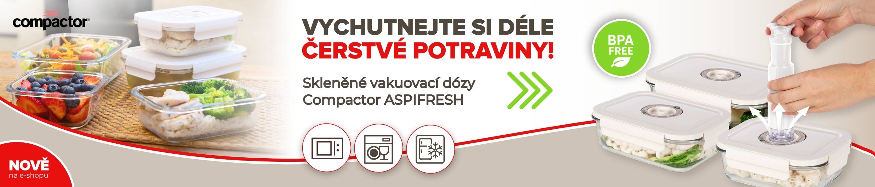 Vakuovací dózy Compactor Aspifresh