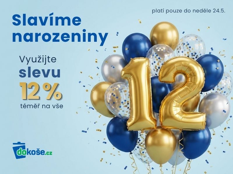 Využijte narozeninovou slevu 12% téměř na vše