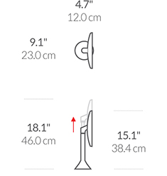 sensor mirror with touch-control brightness and dual light setting