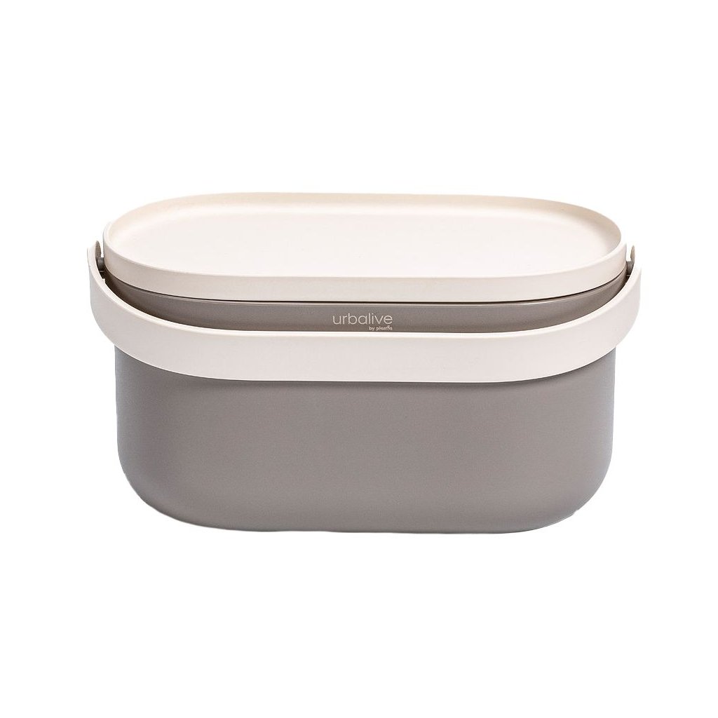 Nádoba na bioodpad do moderní kuchyně, taupe + slonová kost