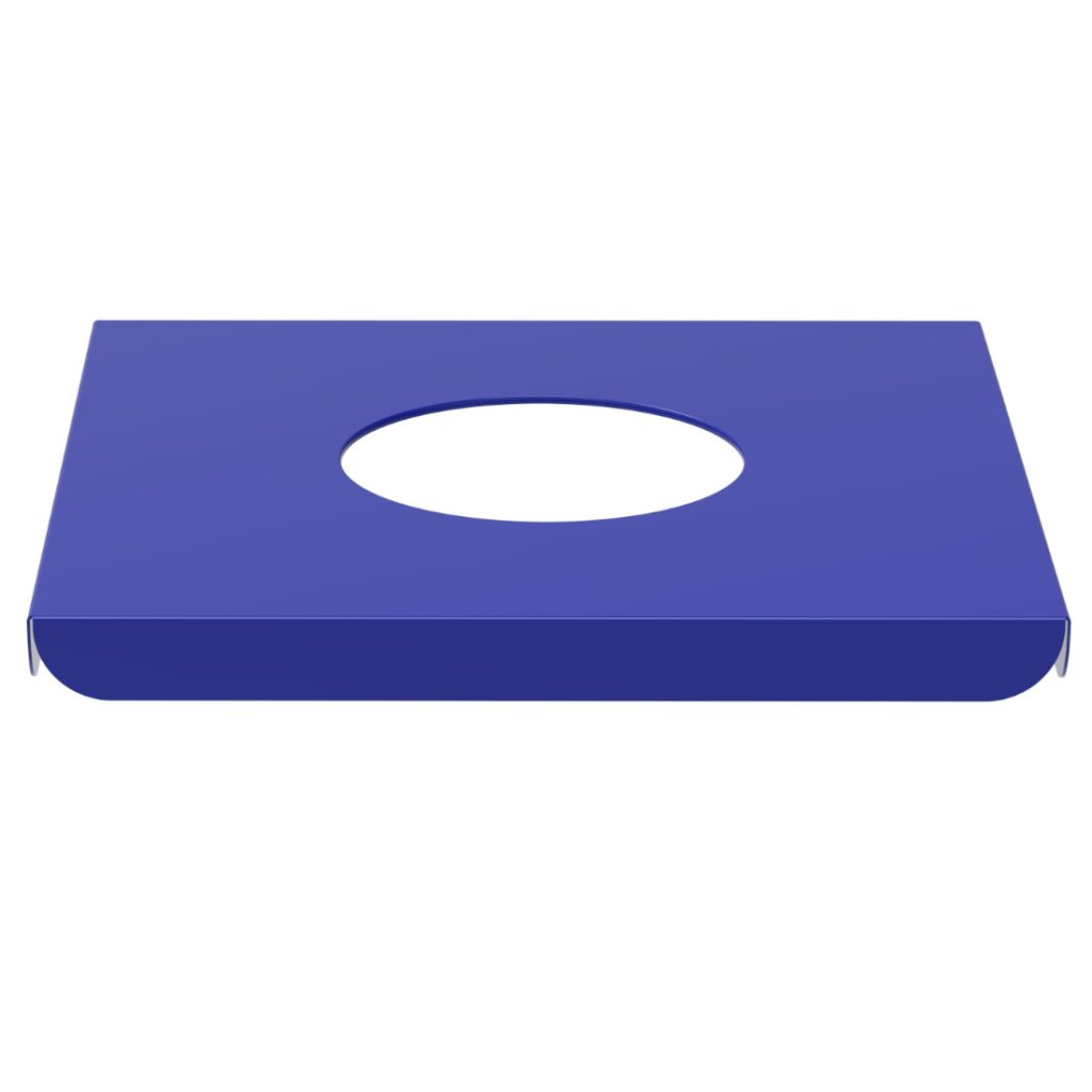 Víko pro koš Eko Square , 60 l modré lakovaná ocel