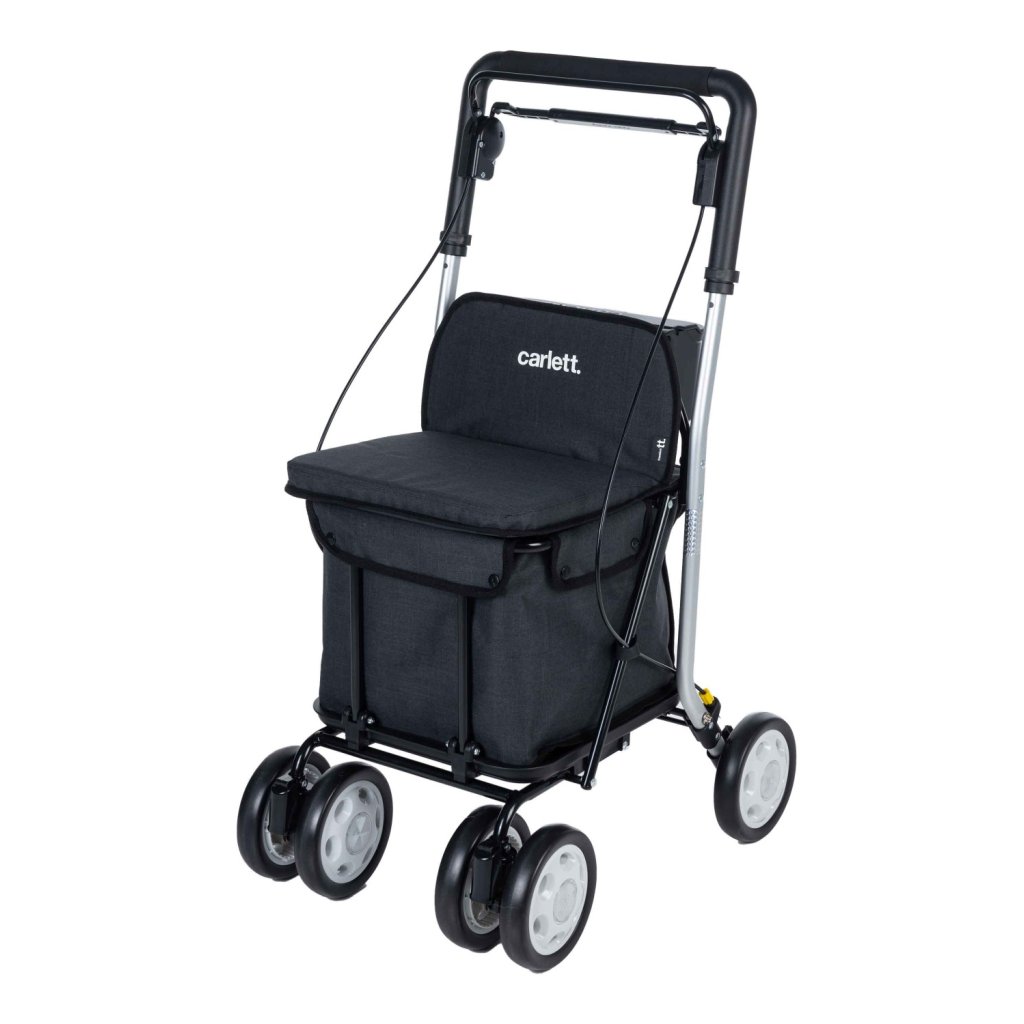 Nákupní taška na kolečkách Carlett, tmavě šedá