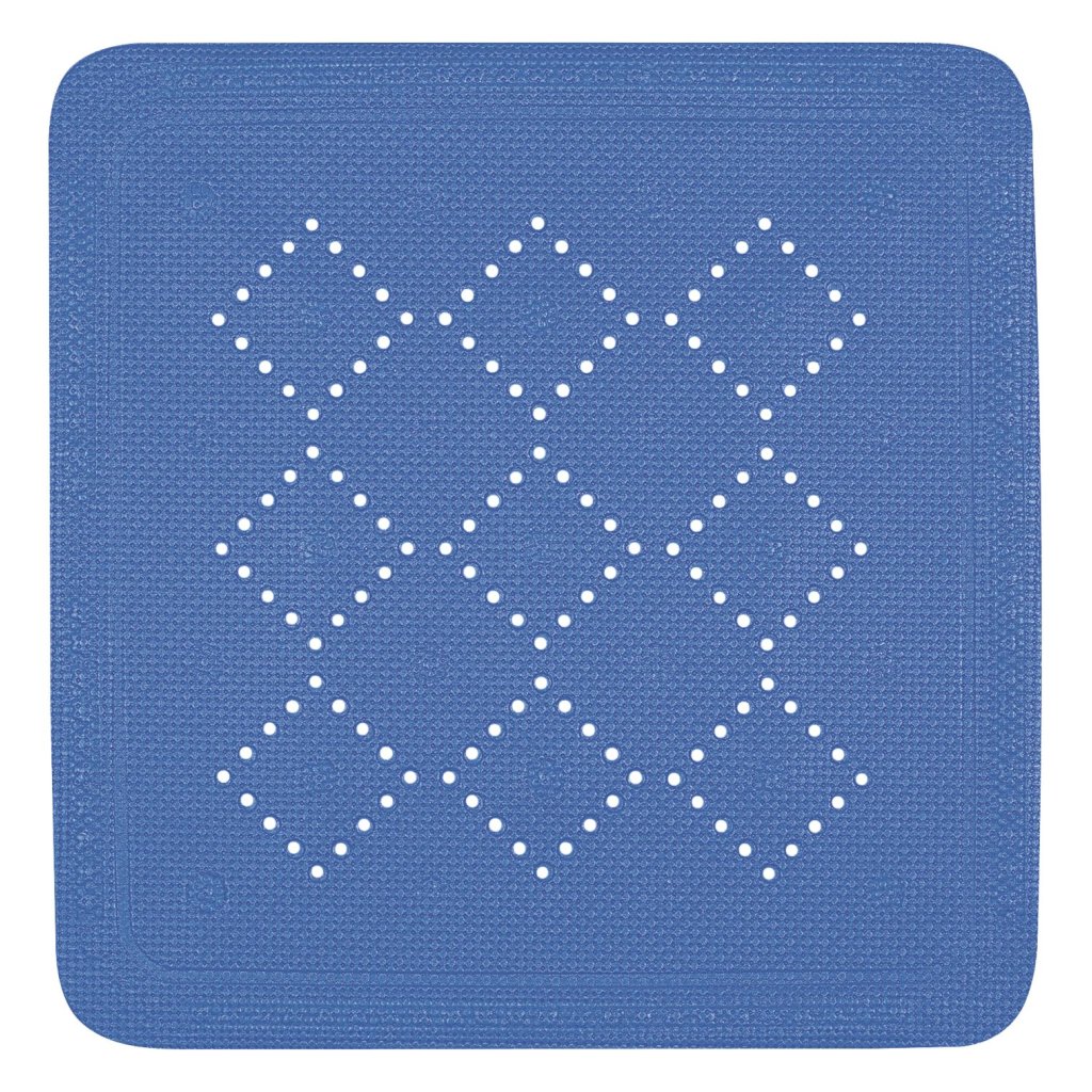Spirella protiskluzová podložka do sprchy ALASKA, modré PVC, 55x55 CM
