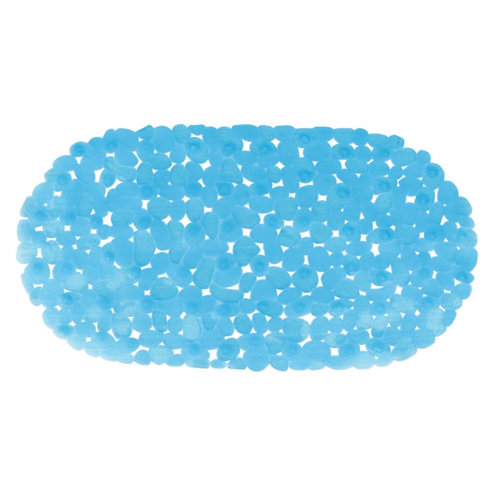 MSV protiskluzová podložka do vany GALETS, čiré modré PVC, 99 x 39 cm