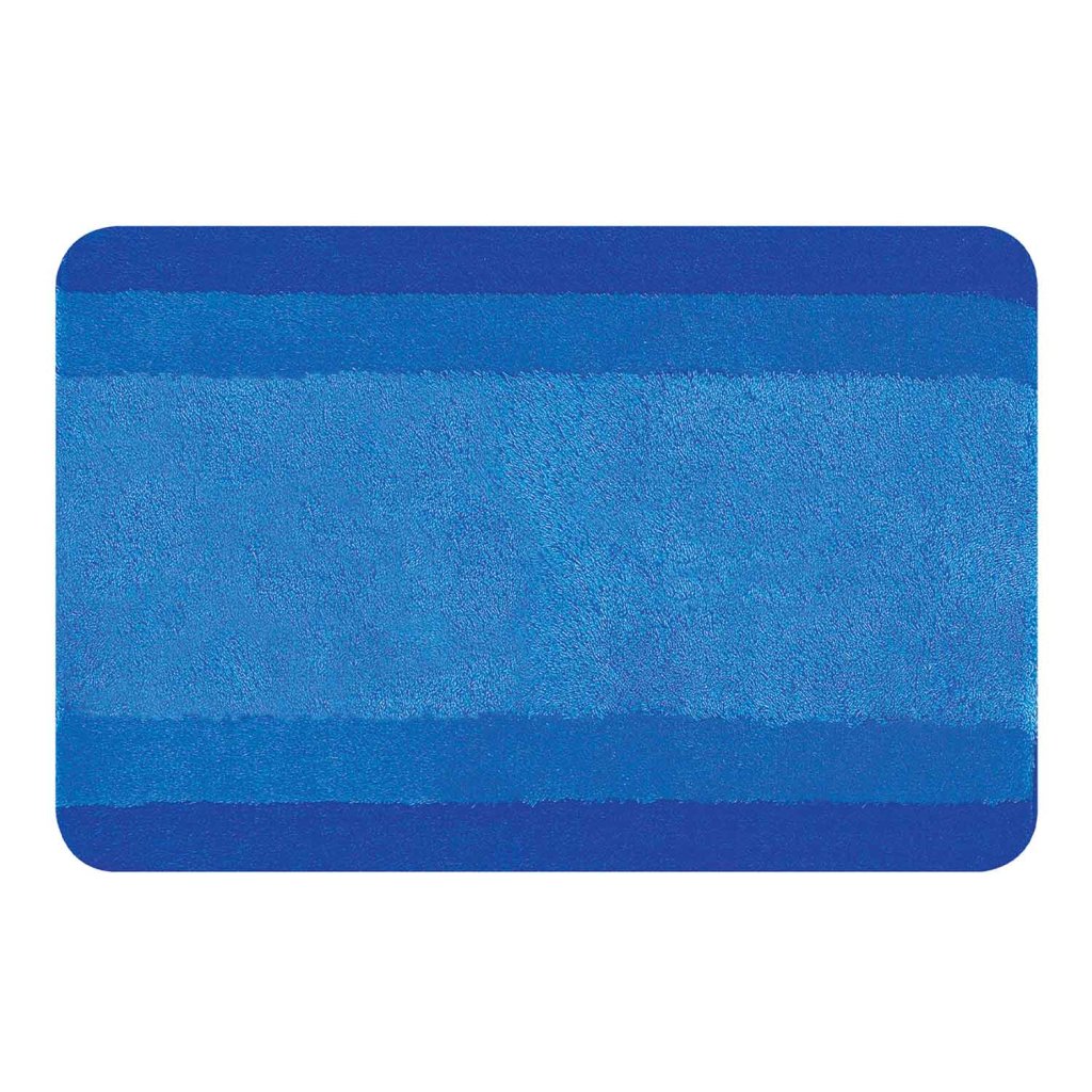 Spirella koupelnová předložka BALANCE, modrý polyester, 70 x 120 cm, protiskluzová