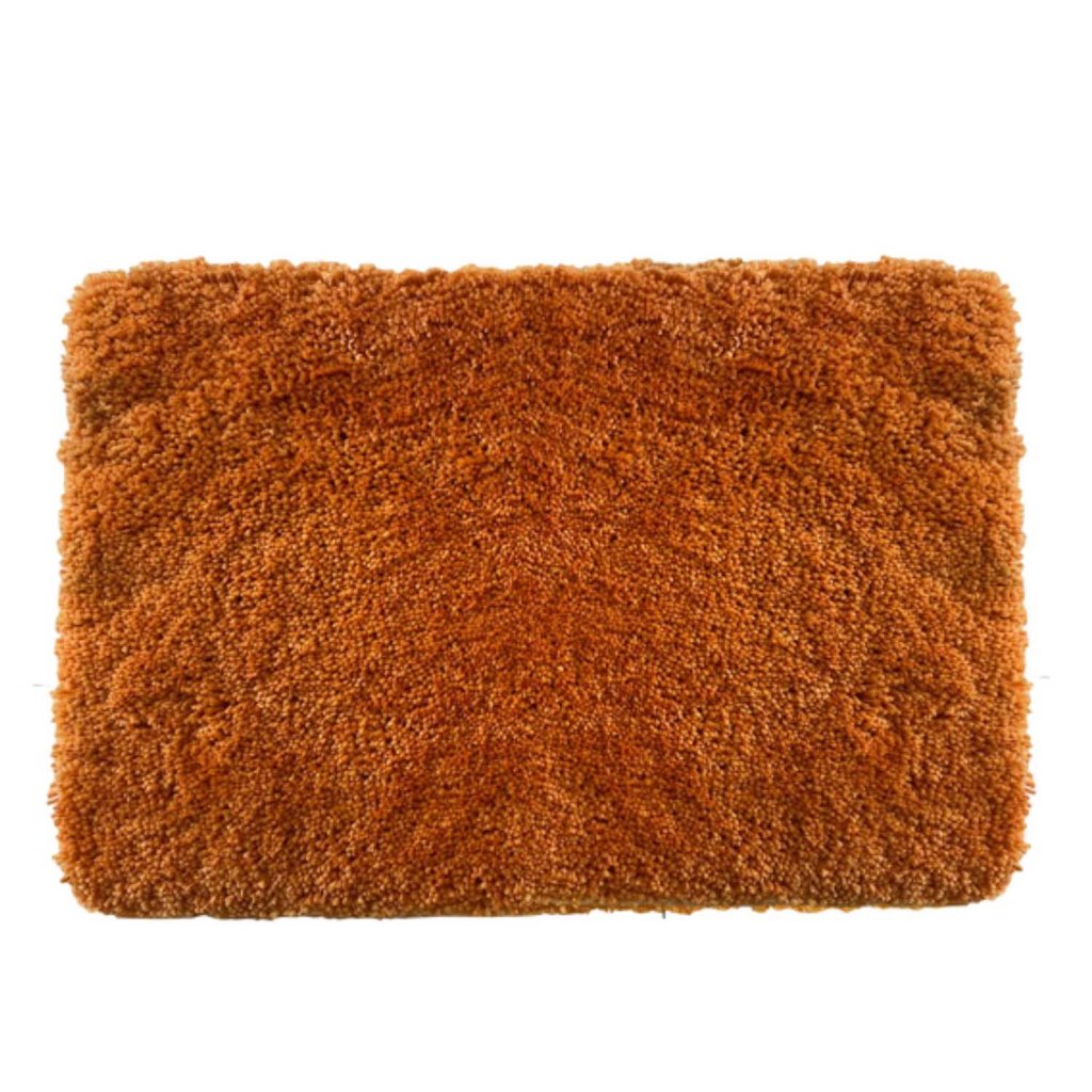 Spirella koupelnová předložka HIGHLAND, vysoký vlas, oranžová, mikrovlákno, 70 x 120 cm