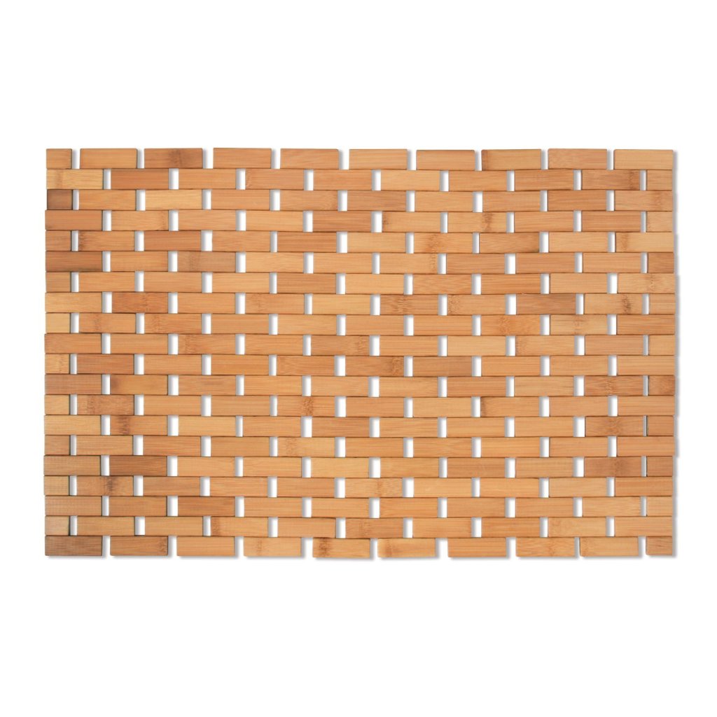 MSV bambusová koupelnová předložka ANNIKA, 42 X 64 cm, protiskluzová