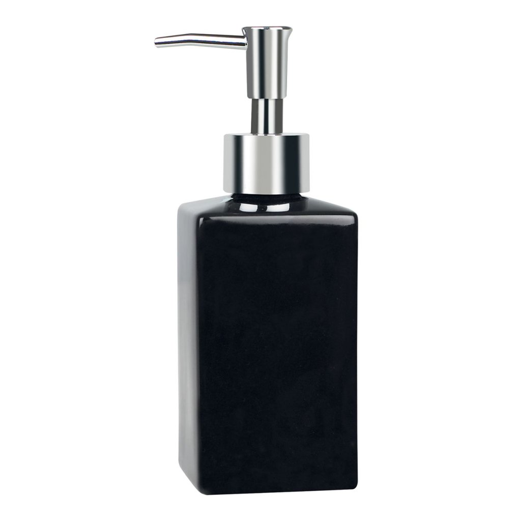 Černý Spirella dávkovač mýdla QUADRO QUADRO
