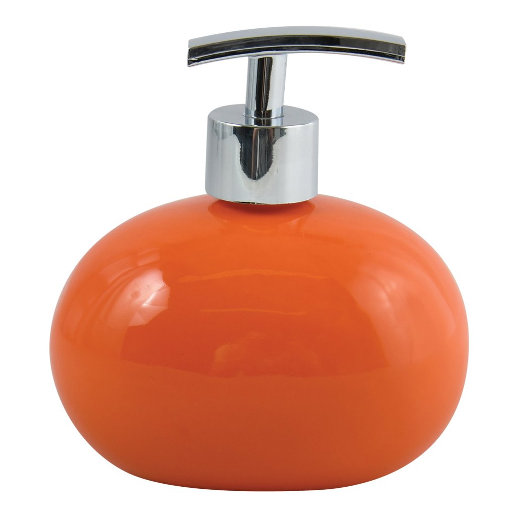 Oranžový keramický MSV dávkovač mýdla JAVA 360 ml