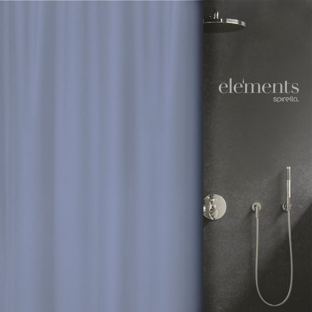 Sprchový závěs značky Elements by Spirella o rozměrech 240 x 200 cm, polyester