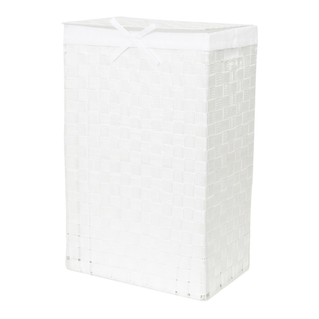 Koš na prádlo s víkem Compactor Stan, bílý