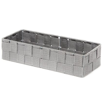 Úložný organizér do zásuvky Compactor TEX  košík L, 30 x 12 x 7 cm, šedý