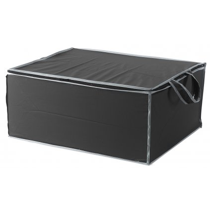 Textilní úložný box na 2 peřiny Compactor 55 x 45 x 25 cm – černý
