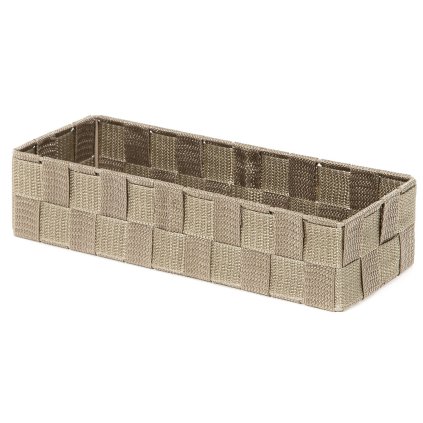 Úložný organizér do zásuvky Compactor Tex košík L, 30 x 12 x 7 cm, Taupe